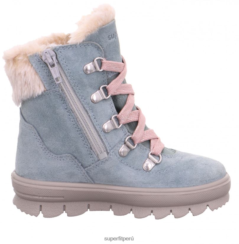 educación física Superfit niños pequeños flavia - bota con cremallera verde claro/rosa V06L24738 botas
