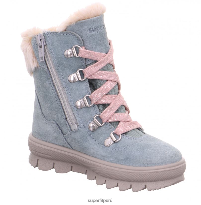 educación física Superfit niños pequeños flavia - bota con cremallera verde claro/rosa V06L24738 botas