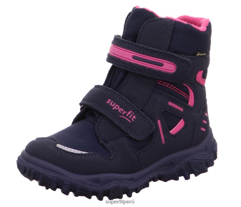 educación física Superfit niños pequeños husky - bota con cierre de velcro azul rosado V06L24722 botas