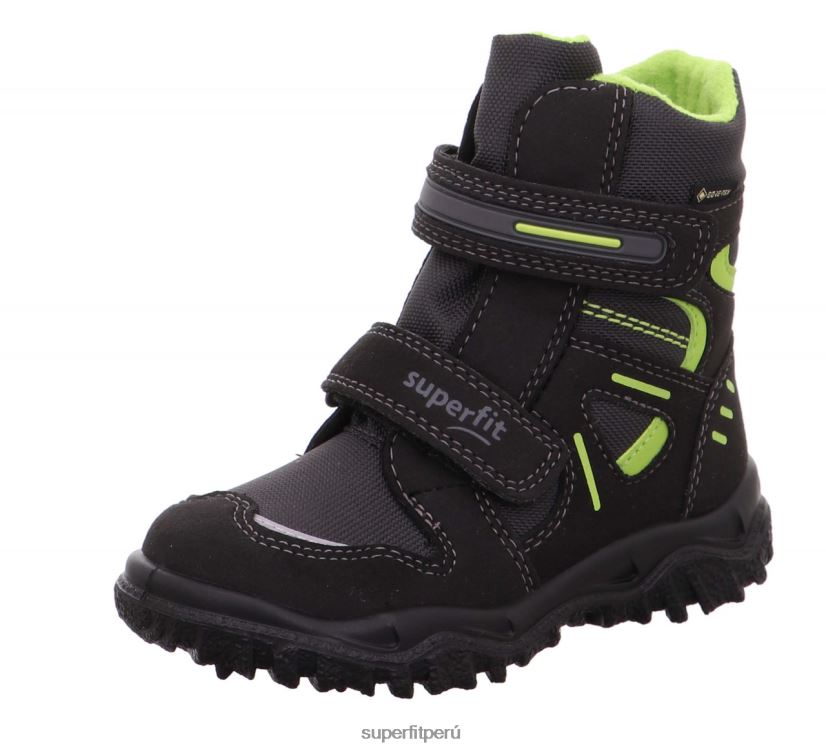 educación física Superfit niños pequeños husky - bota con cierre de velcro verde negro V06L24725 botas