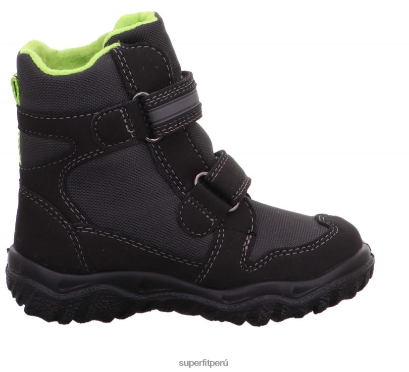 educación física Superfit niños pequeños husky - bota con cierre de velcro verde negro V06L24725 botas