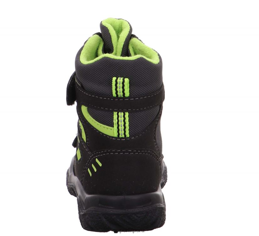 educación física Superfit niños pequeños husky - bota con cierre de velcro verde negro V06L24725 botas
