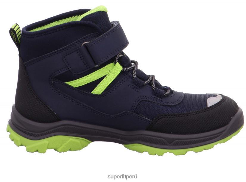 educación física Superfit niños pequeños jupiter - bota con cierre de velcro azul verde V06L24902 botas