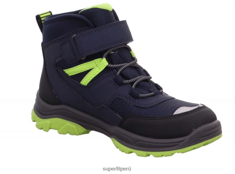 educación física Superfit niños pequeños jupiter - bota con cierre de velcro azul verde V06L24902 botas