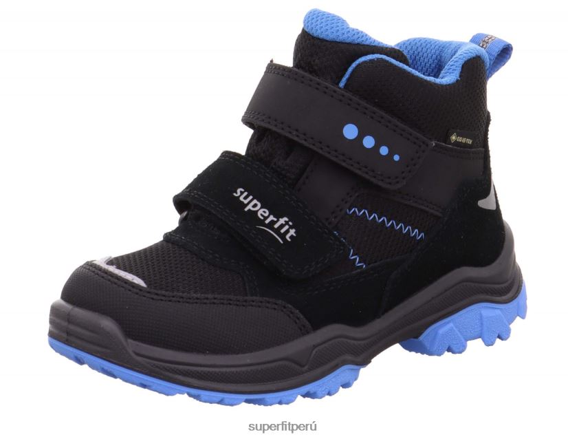 educación física Superfit niños pequeños jupiter - bota con cierre de velcro negro/azul claro V06L24766 botas