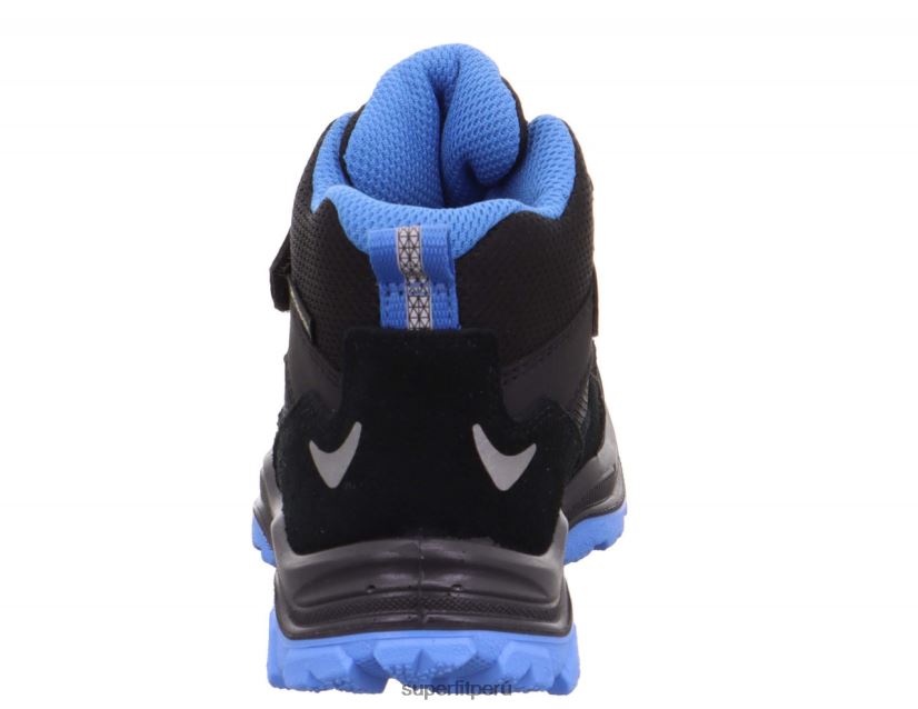 educación física Superfit niños pequeños jupiter - bota con cierre de velcro negro/azul claro V06L24766 botas