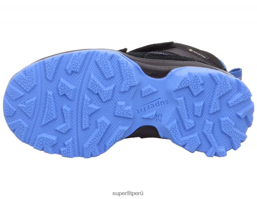 educación física Superfit niños pequeños jupiter - bota con cierre de velcro negro/azul claro V06L24766 botas