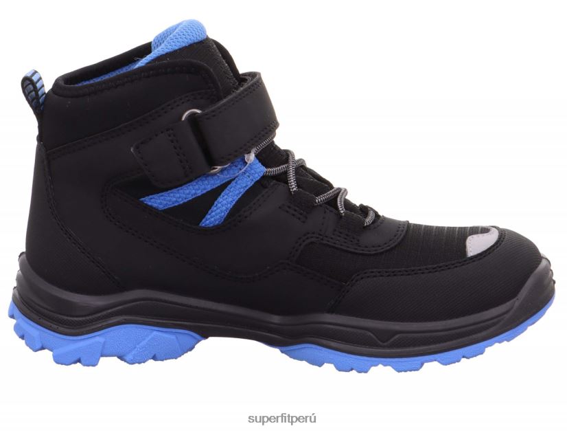 educación física Superfit niños pequeños jupiter - bota con cierre de velcro negro/azul claro V06L24904 botas