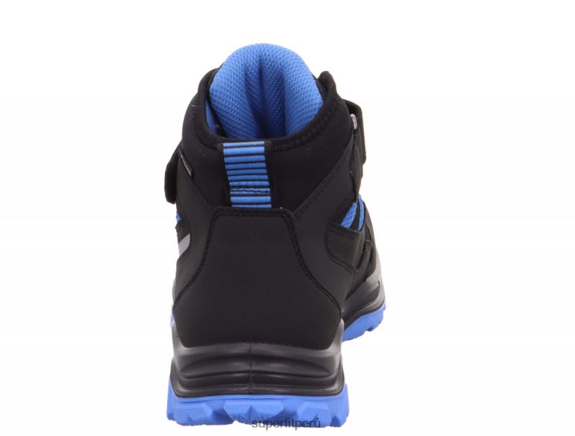 educación física Superfit niños pequeños jupiter - bota con cierre de velcro negro/azul claro V06L24904 botas