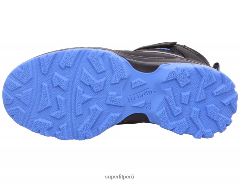 educación física Superfit niños pequeños jupiter - bota con cierre de velcro negro/azul claro V06L24904 botas