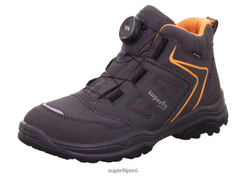 educación física Superfit niños pequeños jupiter - bota con sistema boa fit gris/naranja V06L24901 botas