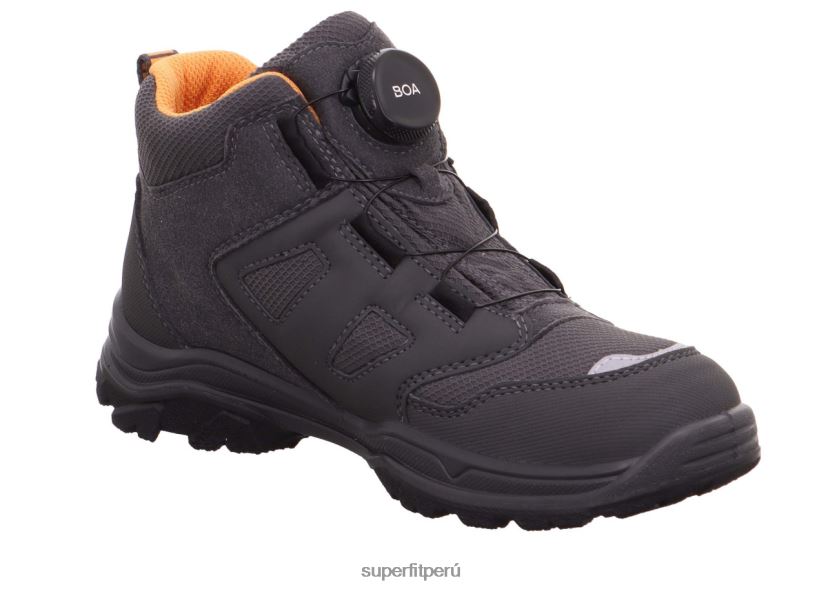 educación física Superfit niños pequeños jupiter - bota con sistema boa fit gris/naranja V06L24901 botas