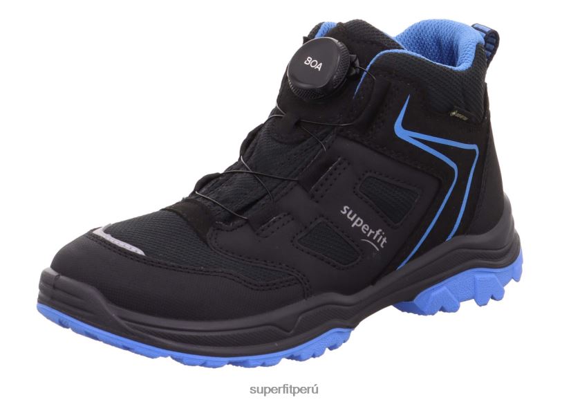educación física Superfit niños pequeños jupiter - bota con sistema boa fit negro/azul claro V06L24903 botas