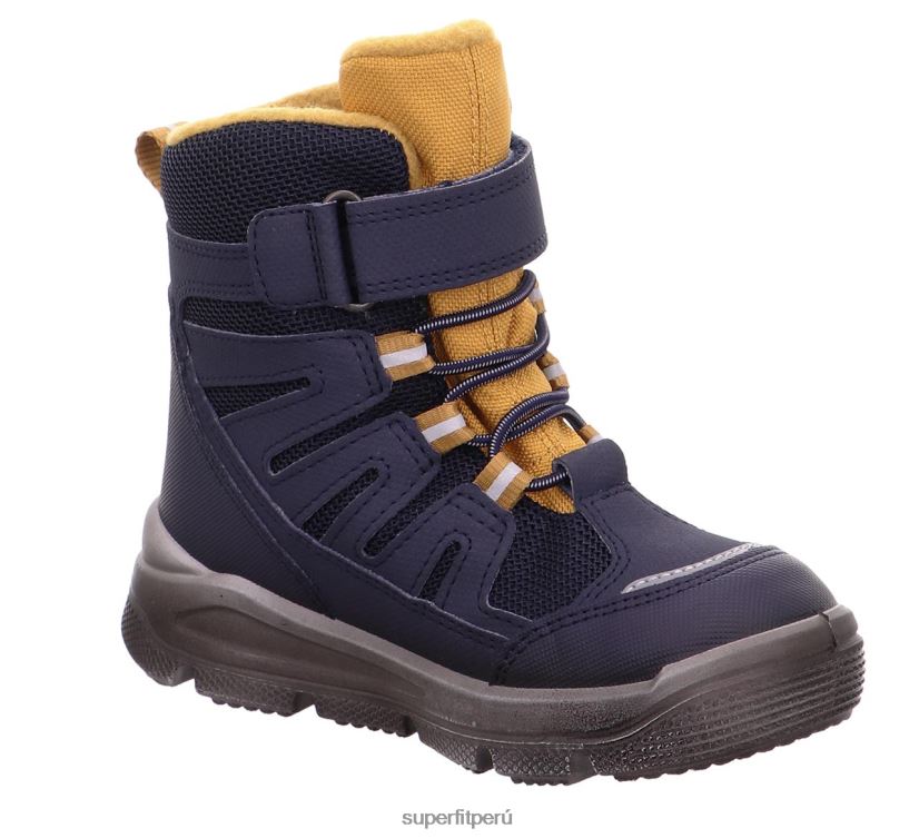 educación física Superfit niños pequeños mars - bota con cierre de velcro azul amarillo V06L24739 botas