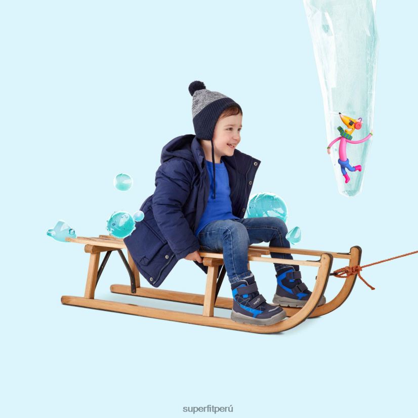educación física Superfit niños pequeños mars - bota con cierre de velcro azul/gris claro V06L24708 botas