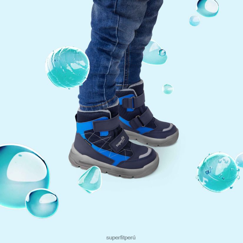 educación física Superfit niños pequeños mars - bota con cierre de velcro azul/gris claro V06L24708 botas