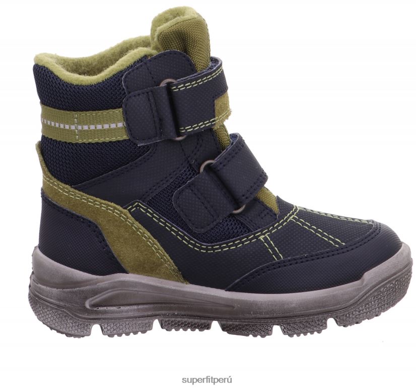 educación física Superfit niños pequeños mars - bota con cierre de velcro azul verde V06L24717 botas