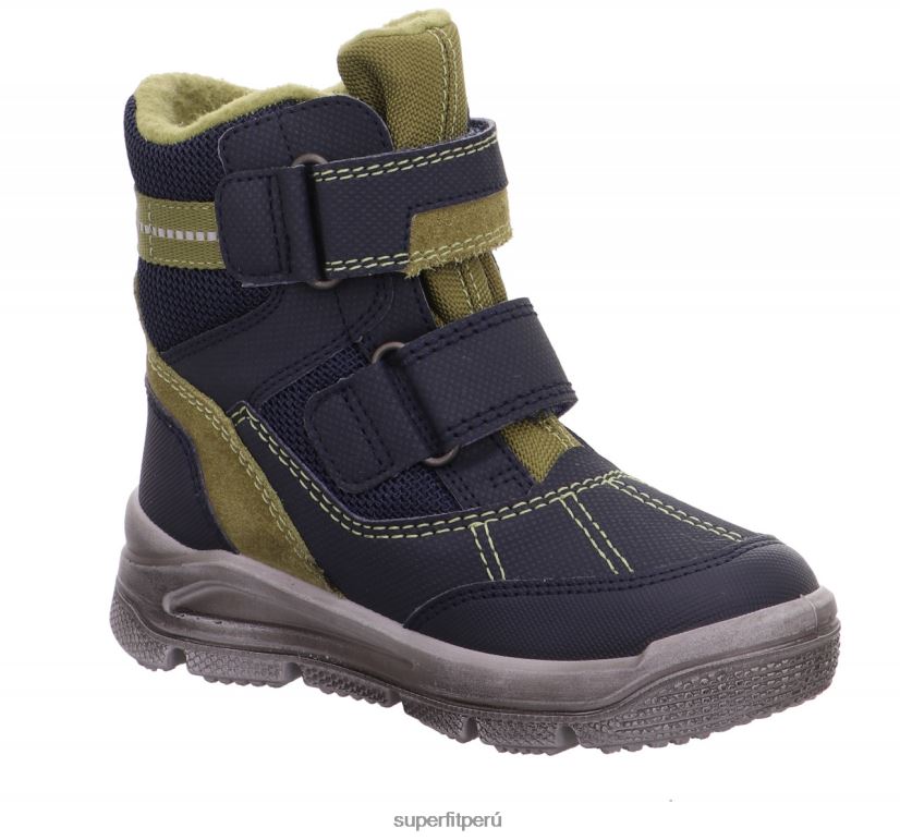 educación física Superfit niños pequeños mars - bota con cierre de velcro azul verde V06L24717 botas