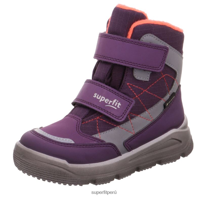 educación física Superfit niños pequeños mars - bota con cierre de velcro morado/naranja V06L24693 botas