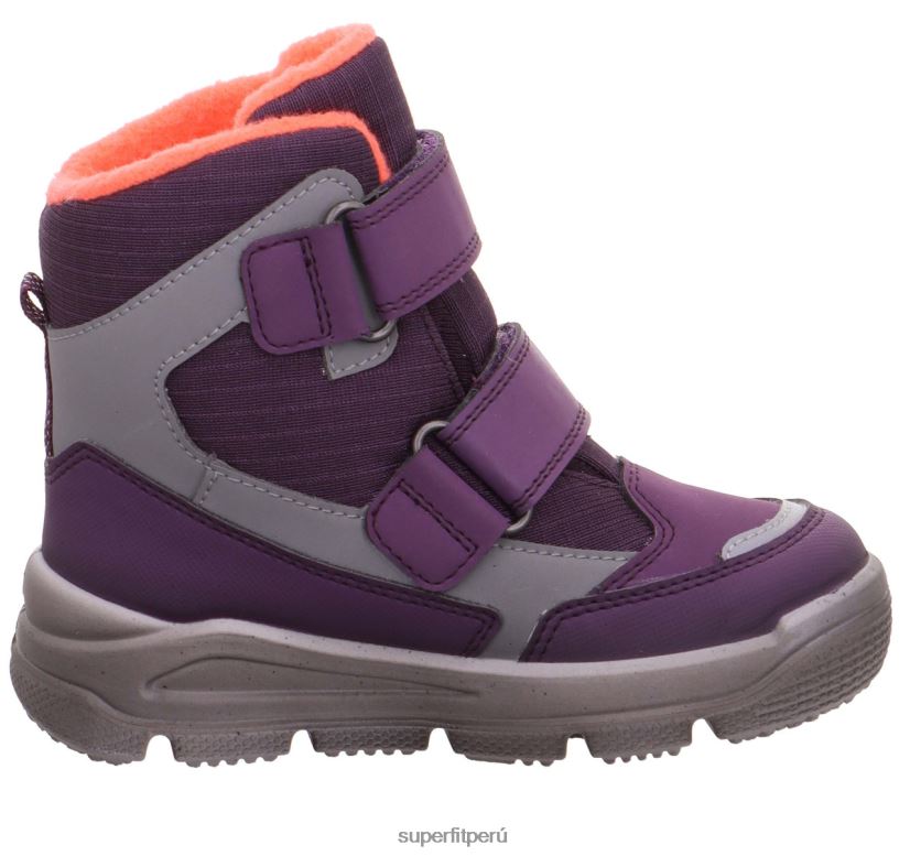 educación física Superfit niños pequeños mars - bota con cierre de velcro morado/naranja V06L24693 botas
