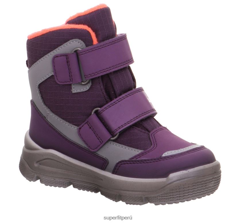 educación física Superfit niños pequeños mars - bota con cierre de velcro morado/naranja V06L24693 botas