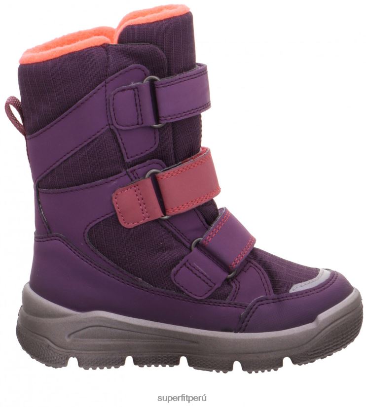 educación física Superfit niños pequeños mars - bota con cierre de velcro morado/rosa V06L24736 botas