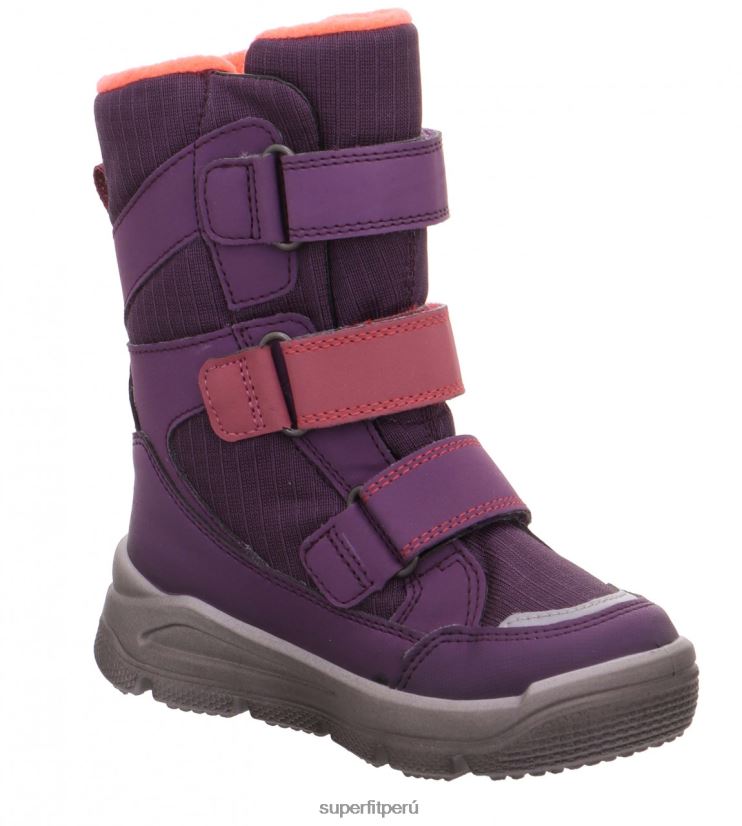educación física Superfit niños pequeños mars - bota con cierre de velcro morado/rosa V06L24736 botas