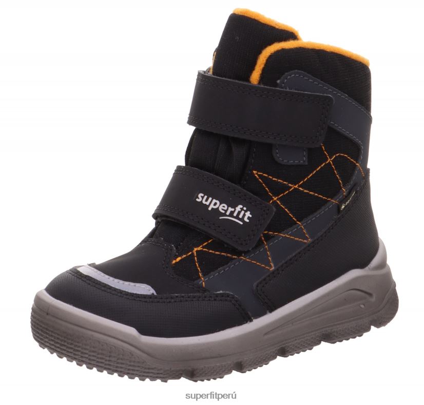 educación física Superfit niños pequeños mars - bota con cierre de velcro negro/naranja V06L24711 botas