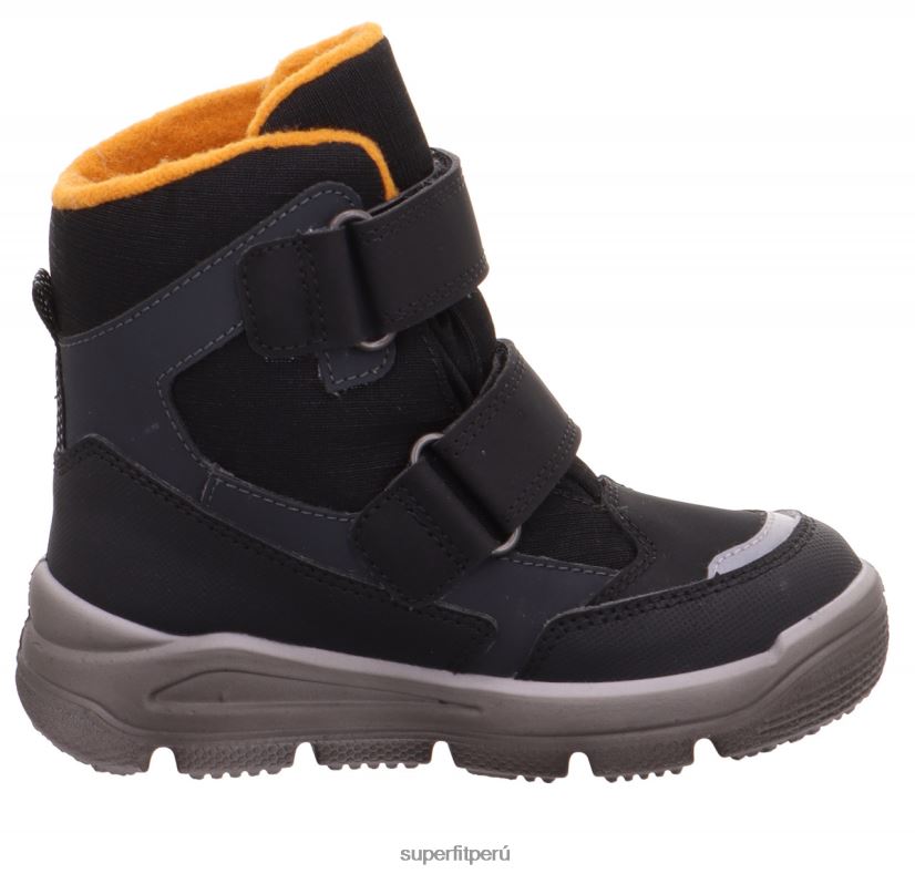 educación física Superfit niños pequeños mars - bota con cierre de velcro negro/naranja V06L24711 botas