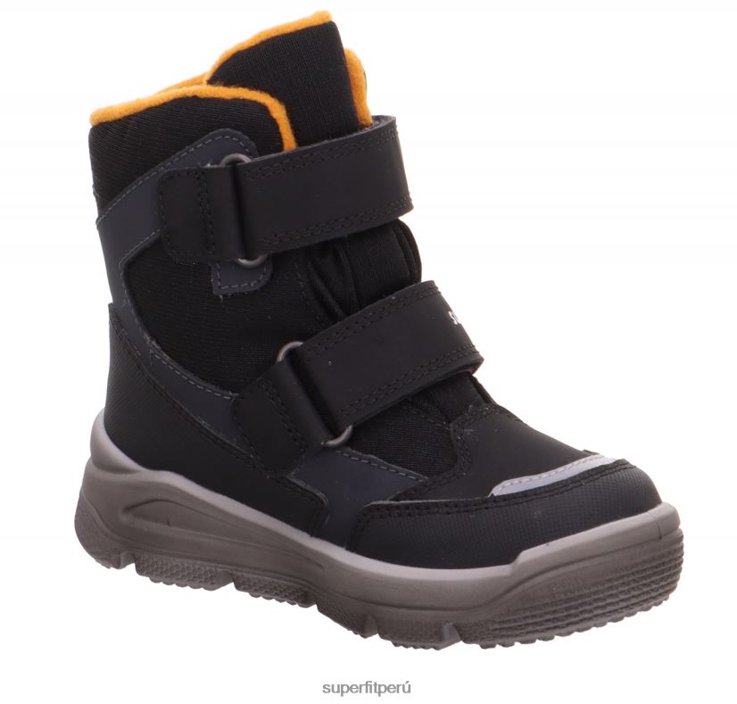 educación física Superfit niños pequeños mars - bota con cierre de velcro negro/naranja V06L24711 botas