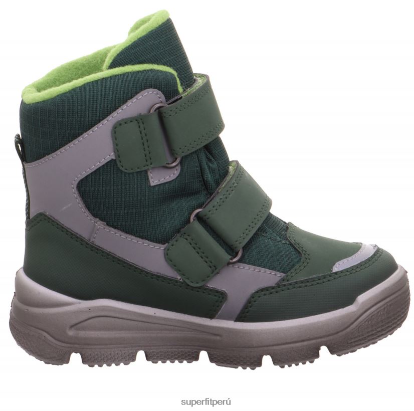 educación física Superfit niños pequeños mars - bota con cierre de velcro verde/gris claro V06L24719 botas