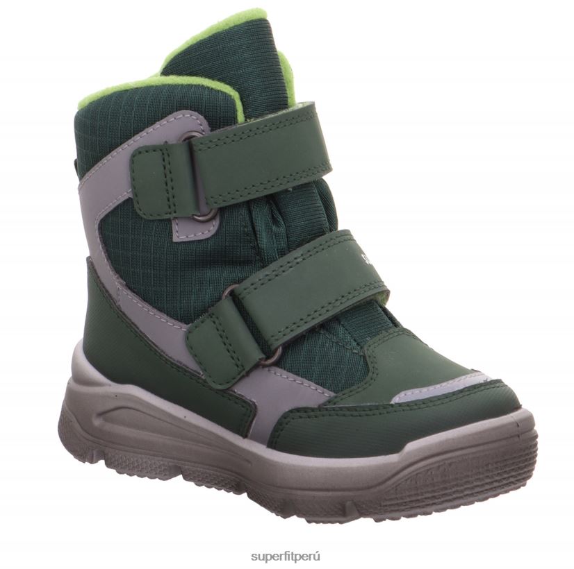 educación física Superfit niños pequeños mars - bota con cierre de velcro verde/gris claro V06L24719 botas