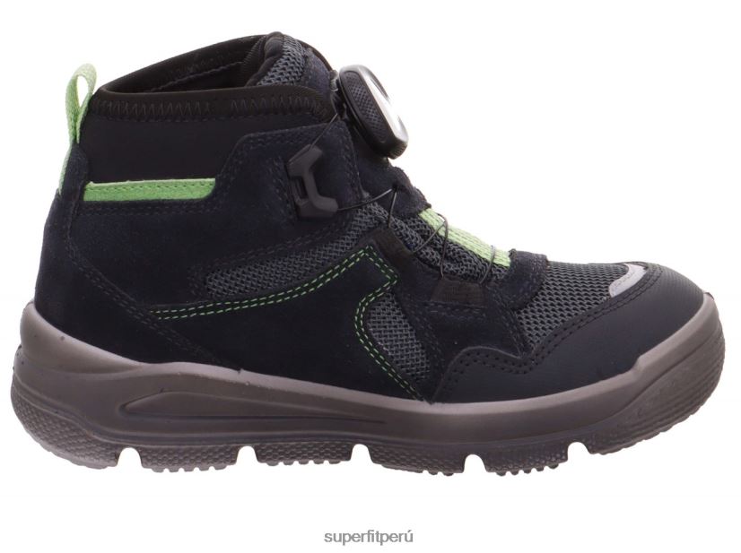 educación física Superfit niños pequeños mars - bota con sistema boa fit Verde gris V06L24724 botas