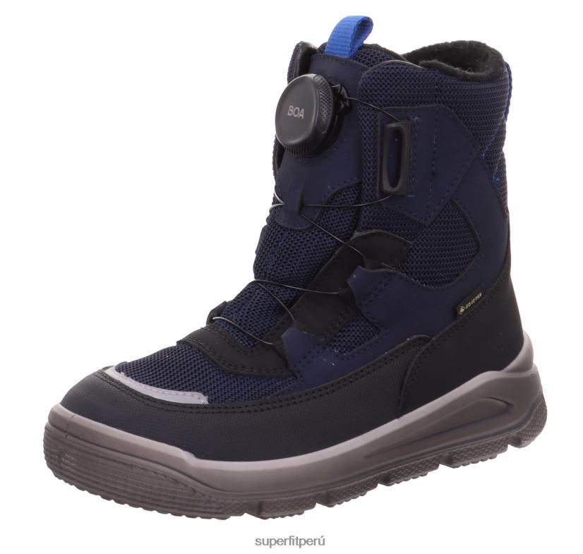 educación física Superfit niños pequeños mars - bota con sistema boa fit azul negro V06L24697 botas