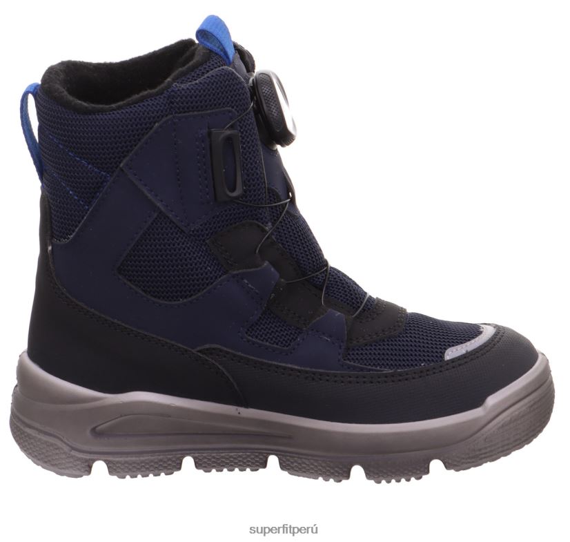 educación física Superfit niños pequeños mars - bota con sistema boa fit azul negro V06L24697 botas