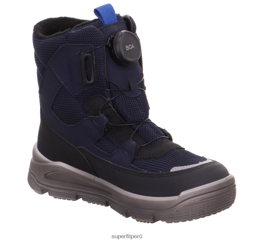 educación física Superfit niños pequeños mars - bota con sistema boa fit azul negro V06L24697 botas