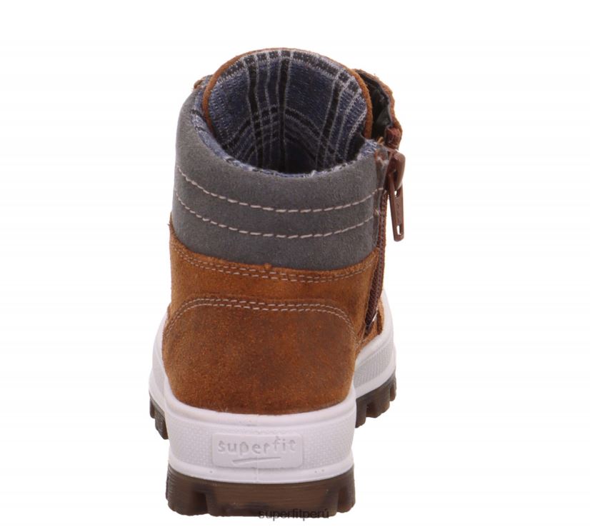 educación física Superfit niños pequeños tedd - bota con cremallera marrón gris V06L24756 botas