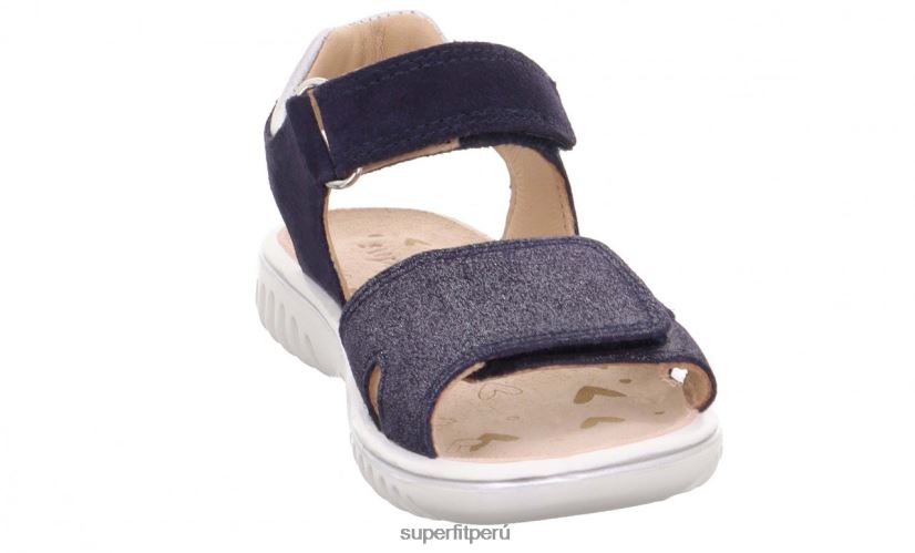 educación física Superfit niños pequeños brillo - sandalia con cierre de velcro azul V06L24620 sandalias