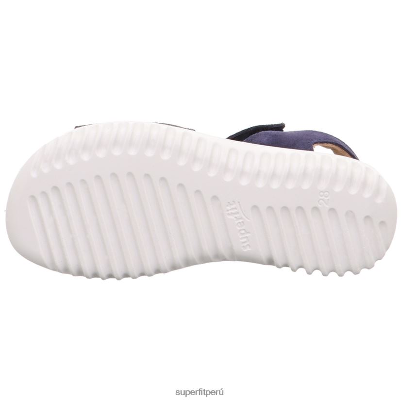 educación física Superfit niños pequeños brillo - sandalia con cierre de velcro azul V06L24620 sandalias