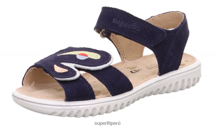 educación física Superfit niños pequeños brillo - sandalia con cierre de velcro azul V06L24652 sandalias