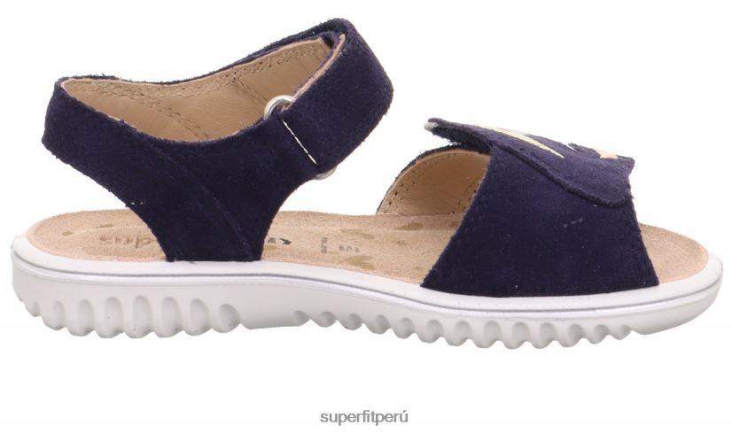 educación física Superfit niños pequeños brillo - sandalia con cierre de velcro azul V06L24652 sandalias