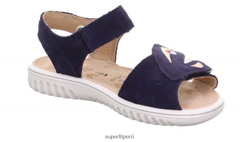 educación física Superfit niños pequeños brillo - sandalia con cierre de velcro azul V06L24652 sandalias