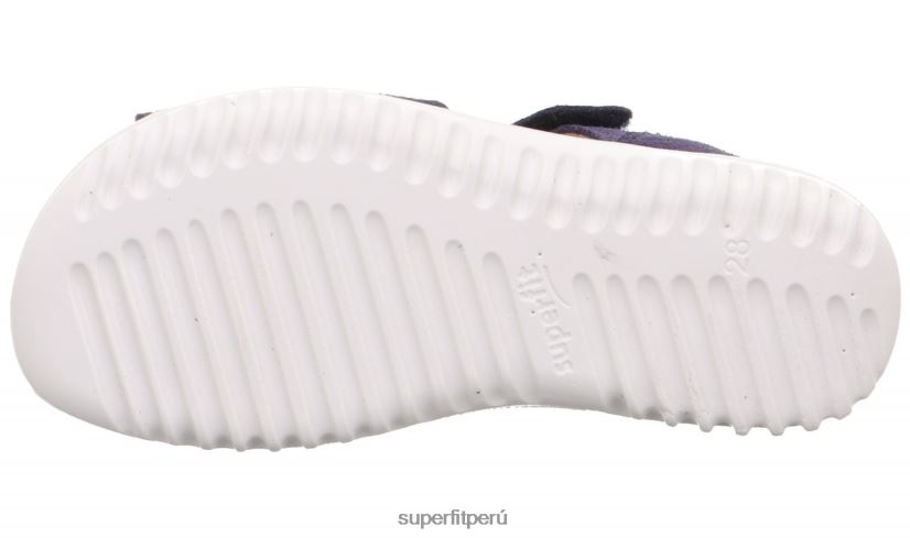 educación física Superfit niños pequeños brillo - sandalia con cierre de velcro azul V06L24652 sandalias