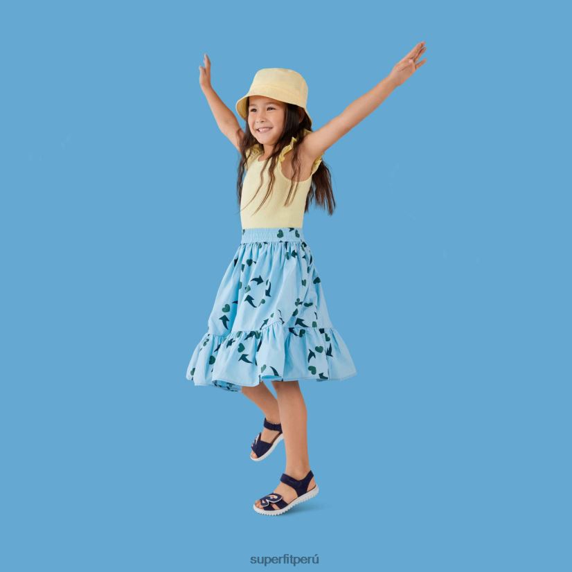 educación física Superfit niños pequeños brillo - sandalia con cierre de velcro azul V06L24652 sandalias