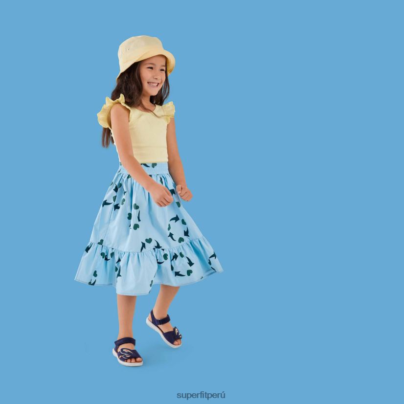 educación física Superfit niños pequeños brillo - sandalia con cierre de velcro azul V06L24652 sandalias