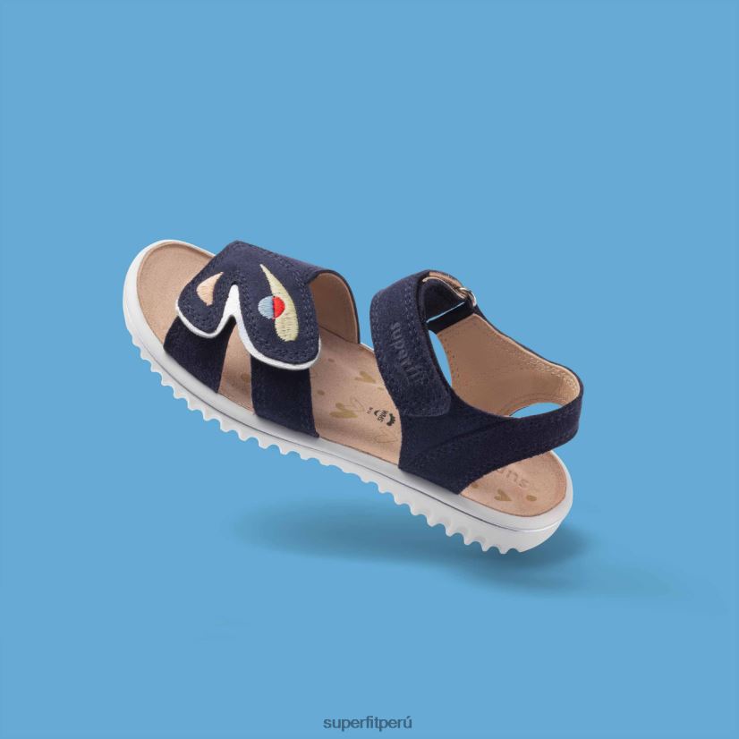 educación física Superfit niños pequeños brillo - sandalia con cierre de velcro azul V06L24652 sandalias