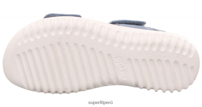 educación física Superfit niños pequeños brillo - sandalia con cierre de velcro azul V06L24673 sandalias