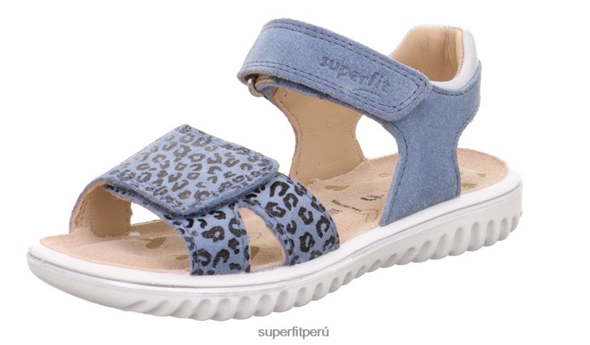 educación física Superfit niños pequeños brillo - sandalia con cierre de velcro azul V06L24678 sandalias