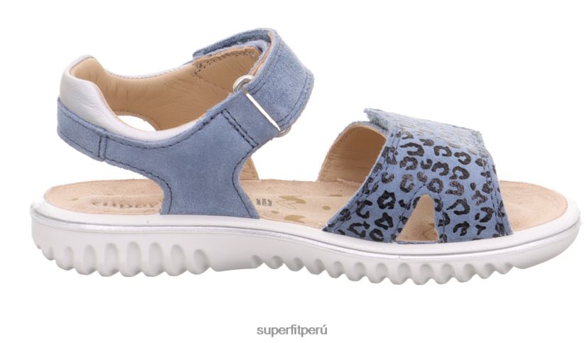 educación física Superfit niños pequeños brillo - sandalia con cierre de velcro azul V06L24678 sandalias