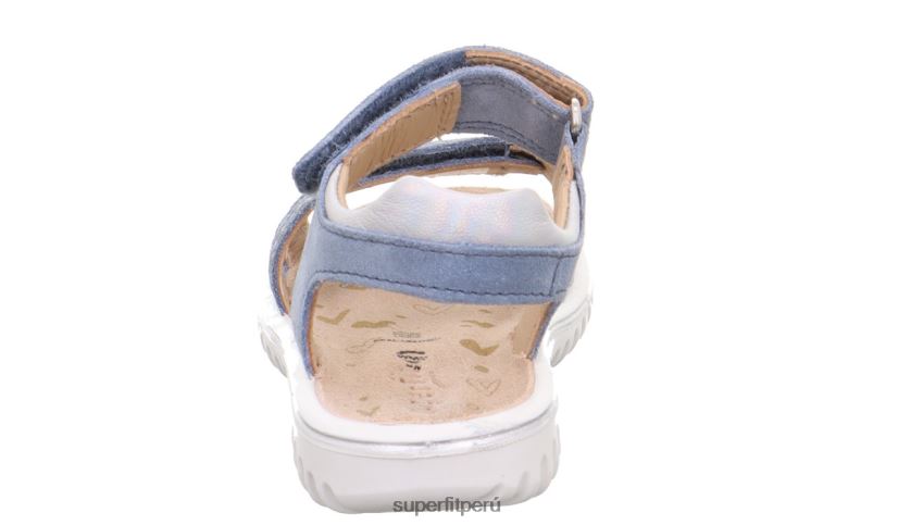 educación física Superfit niños pequeños brillo - sandalia con cierre de velcro azul V06L24678 sandalias